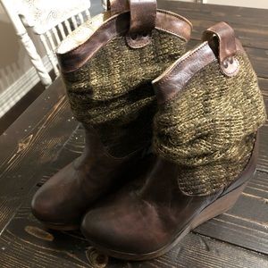 Bed Stu Slouch Wedge Bootie - Size 8